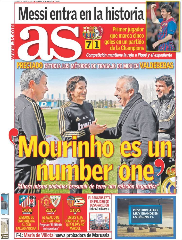Portadas de la prensa deportiva (08-03-2012)