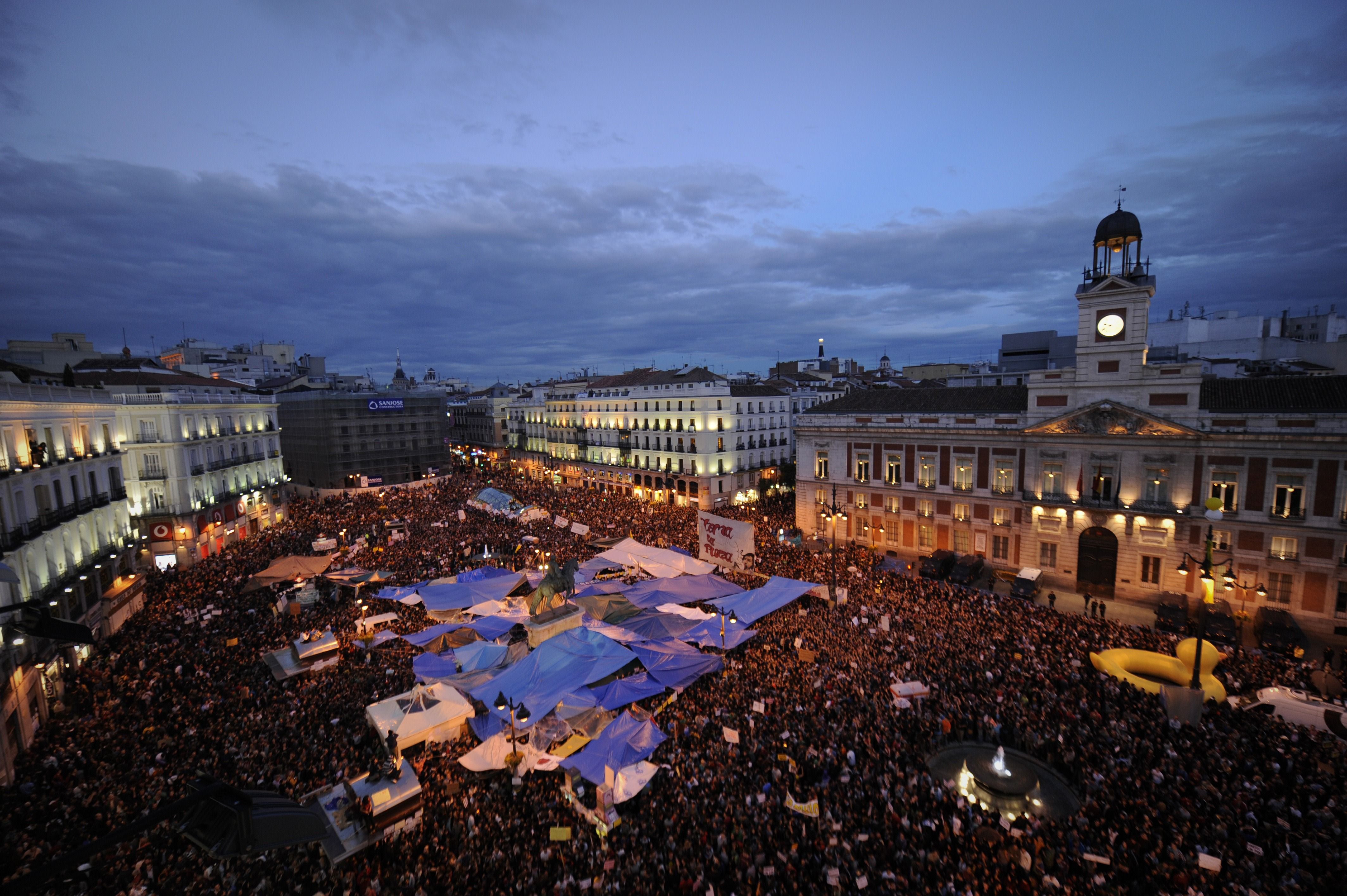 As� es un d�a de los �indignados� en  Sol