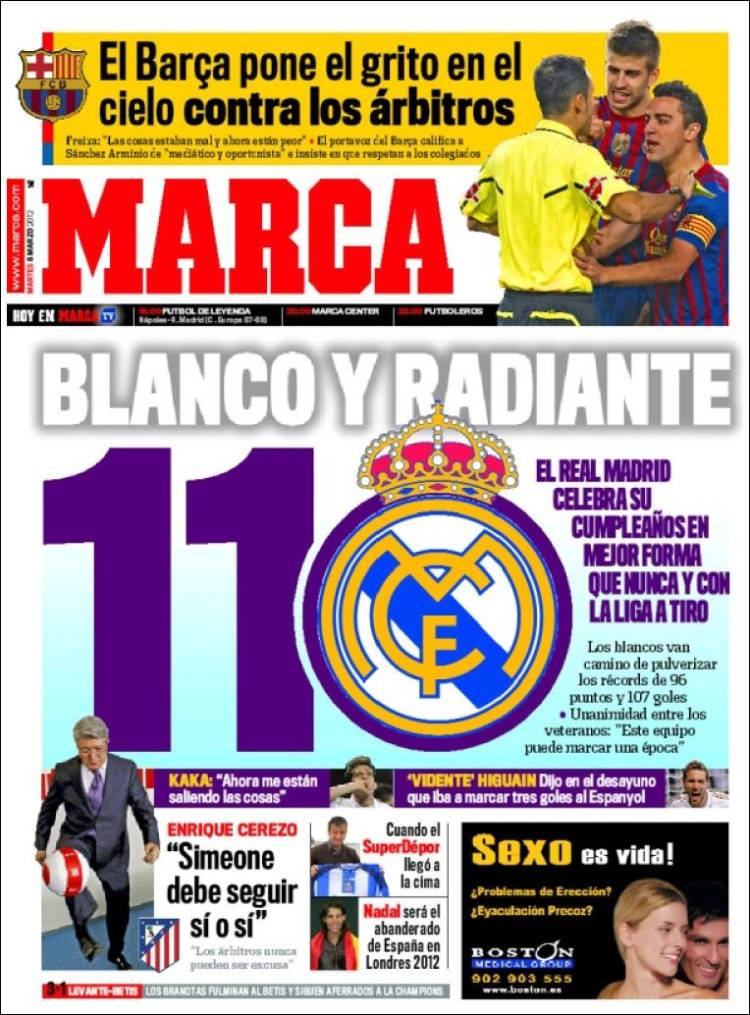 Portadas de la prensa deportiva (06-03-2012)