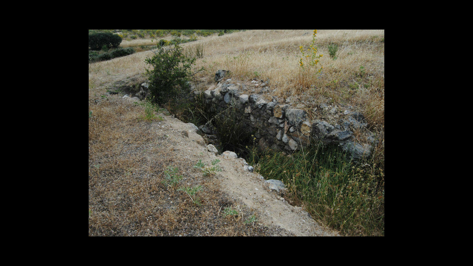 Vista de una trinchera utilizada durante la batalla de Brunete.