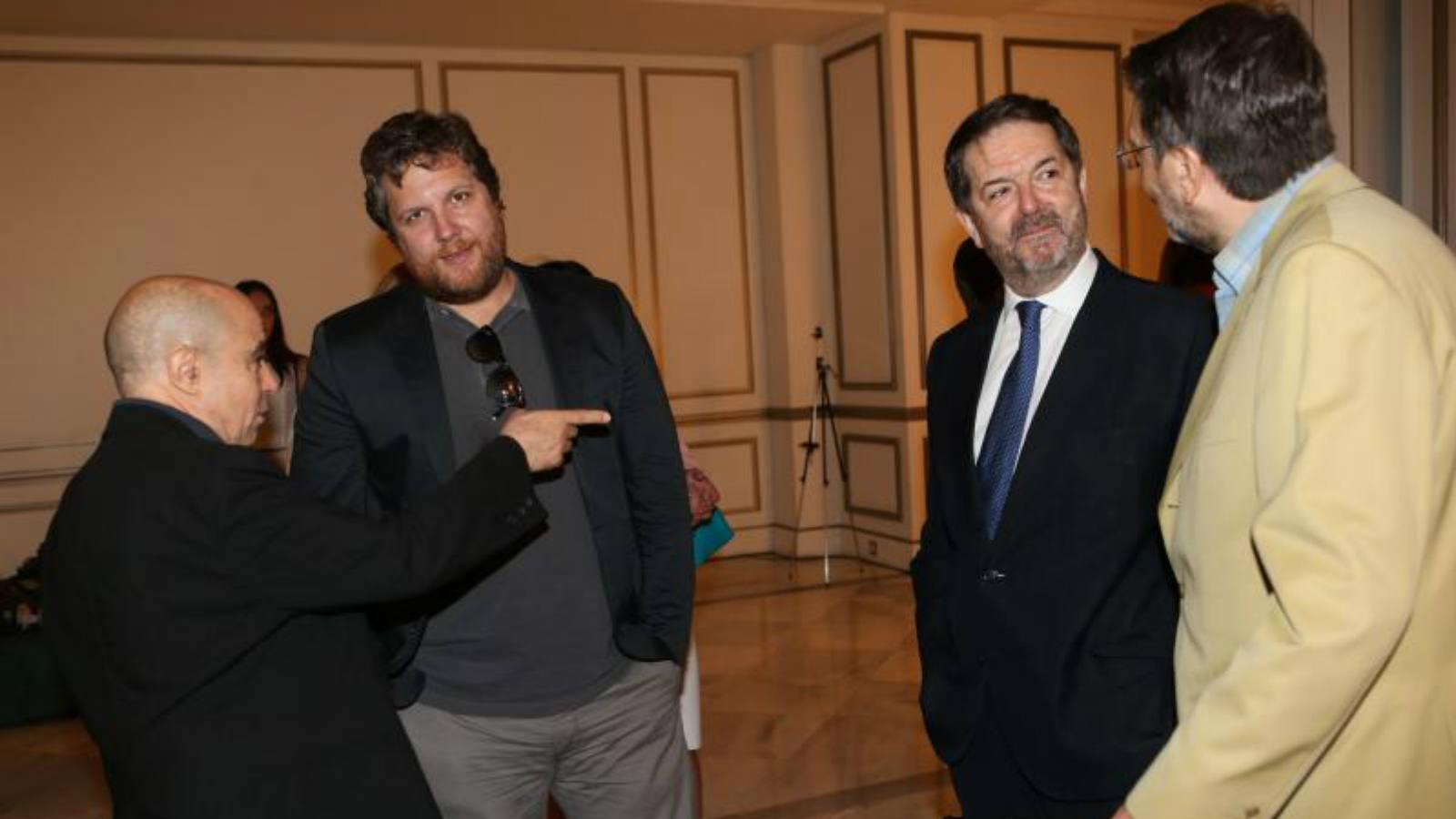 El director de ABC, Bieito Rubido, junto a los columnistas del diario: Gabriel Albiac, David Gistau e Ignacio Camacho