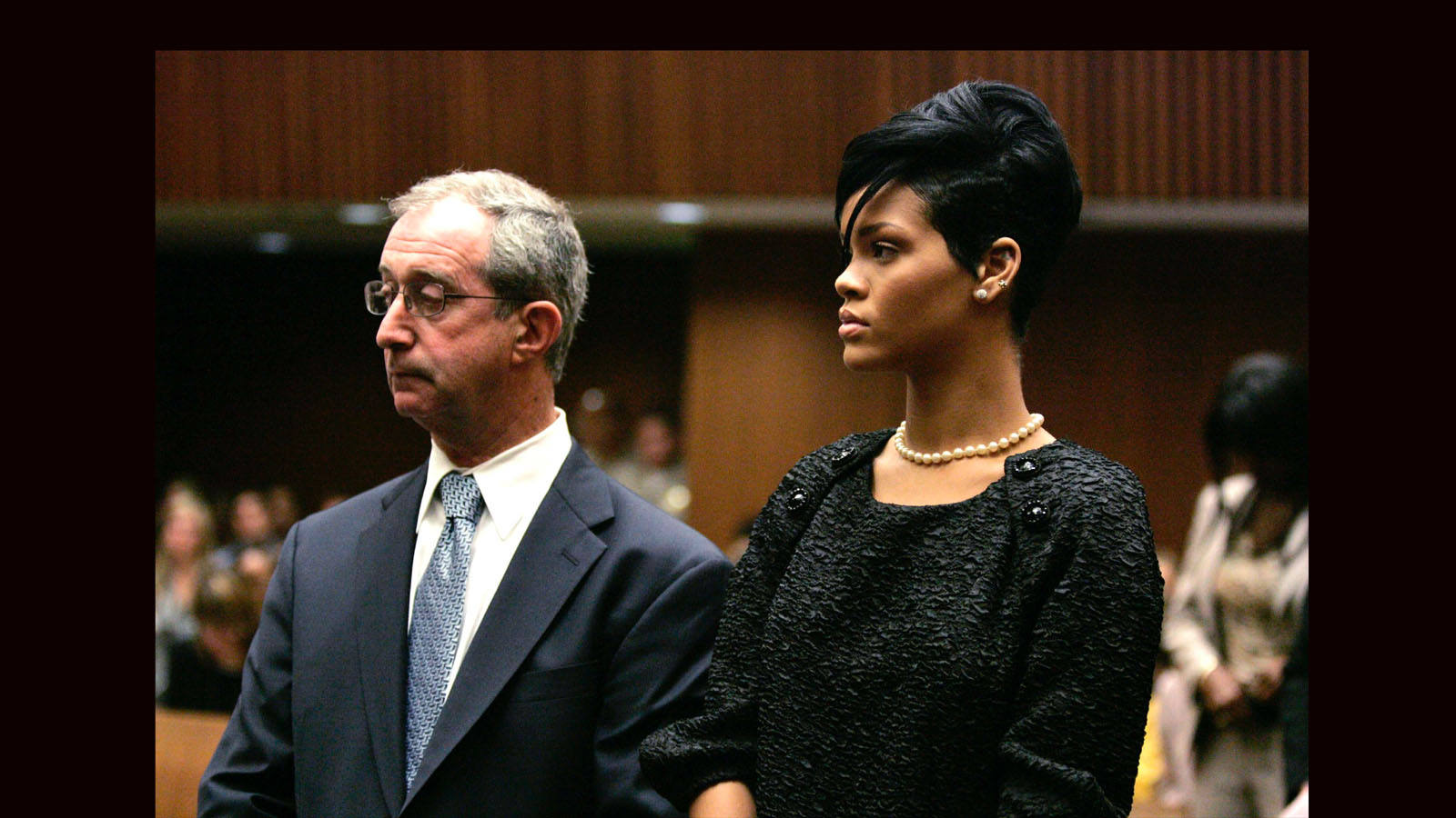 
Rihanna fue citada para declarar en una audiencia preliminar en Los Angeles el 22 de junio de 2009
