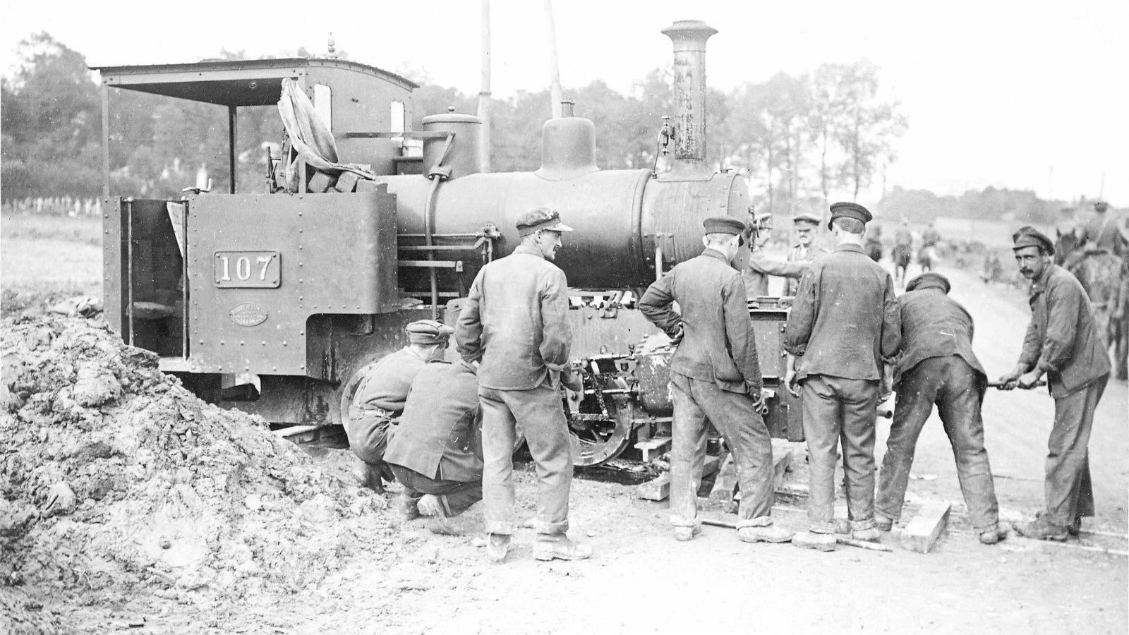 
Imagen de un tren de campaña ligero de los que utilizaban los ingleses para el transporte de sus tropas.
