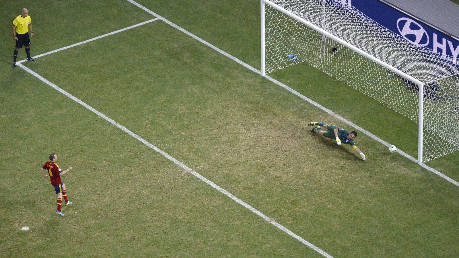 Bonucci falló el séptimo y Jesús Navas marcó el decisivo para sacar el billete a la final soñada contra Brasil en Maracaná