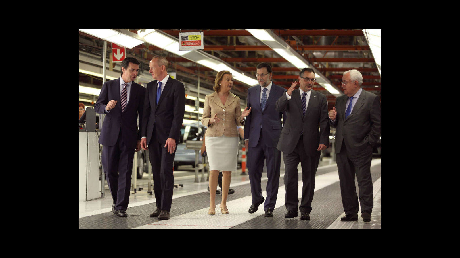 
Momento de la visita del presidente del Gobierno de España, Mariano Rajoy, a la Planta de GM en Figueruelas
