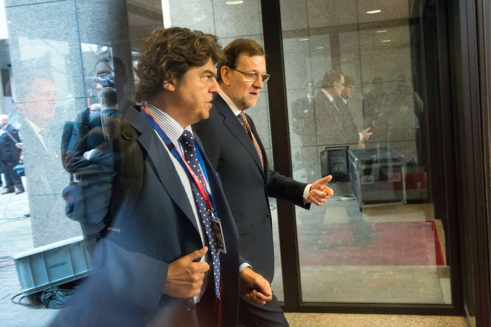 Rajoy, acompañado de Jorge Moragas