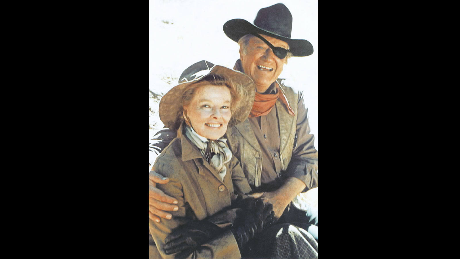 Katharine Hepburn y John Wayne, protagonistas de «El rifle y la Biblia» (1975)