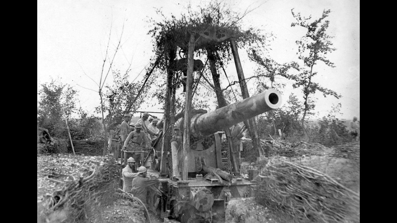 
Uno de los cañones de grueso calibre que utilizaba el Ejército francés en el Somme.
