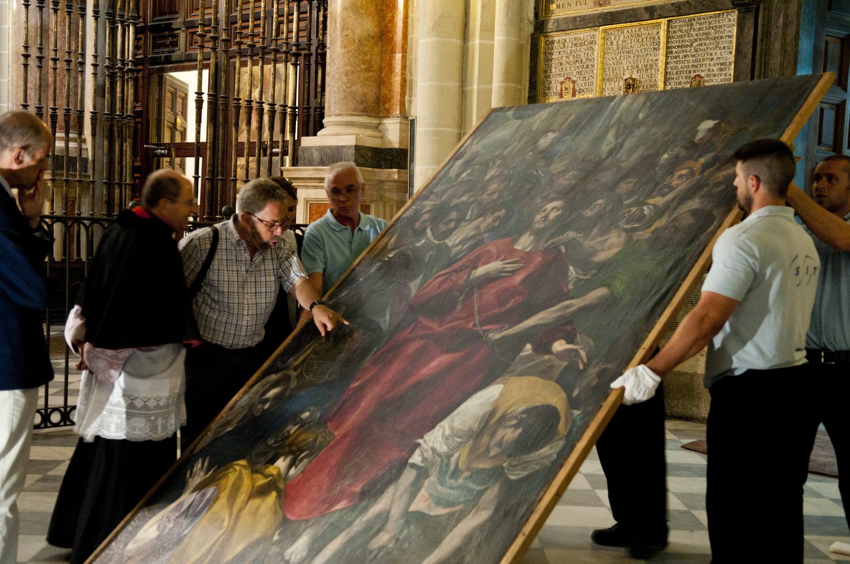 
Traslado de «El Expolio» de El Greco al Museo del Prado para su restauración
